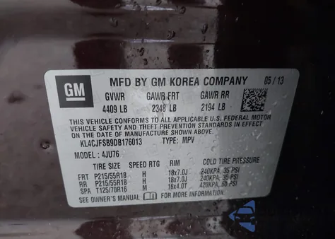 2013 Buick Encore Convenience из США, поврежденный, VIN KL4CJFSB9DB176013